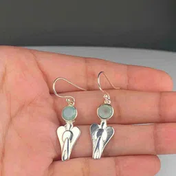 Zhupuk Silver-Plated Brass Crystals Drop Earrings-picture-36