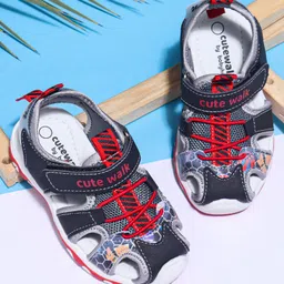 Cute Walk by Babyhug Sandals With Velcro Closure - Black-picture-21
