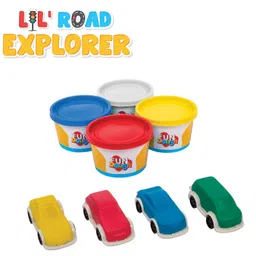 Funskool Fundough Playset Lil' Road Explorer Play Dough Set - Multicolour-image-75