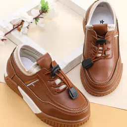 Cute Walk by Babyhug Lace Up Formal Shoes - Brown-picture-20