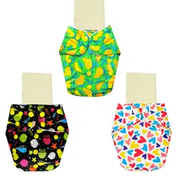 Dumbledo One Size Cloth Diaper with Hemp & Cotton Pad/Insert - Leak-Proof, Stylish, Superior Absorbency - Adjustable For 3 Months to 3 Years, Pack of 3-picture-38