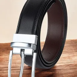 The Roadster Lifestyle Co Men Textured Formal Belts-image-92