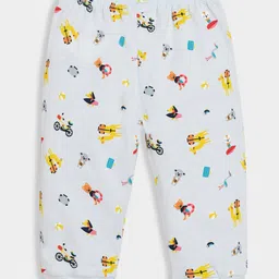 Mi Arcus 100% Cotton Pack Of 2 Animals & Bicycle Printed Pajamas - Multi Colour image 4