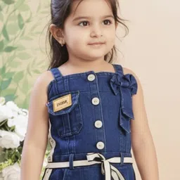 BAESD Floral Denim A-Line Dress image 3