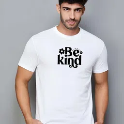 KAIDO Men Typography Printed Round Neck Cotton T-shirt-picture-25