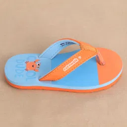 Cute Walk by Babyhug Slip on Flip Flops Crab Print - Blue and Orange image 4