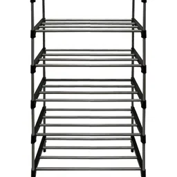 Urban Choice Multipurpose Collapsible 4 layer Metal Shoe Stand, Shoe Organiser for Home & Office (Grey, Metal) image 4