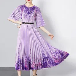 JC Collection Floral Print Flared Sleeve Fit & Flare Maxi Dress-picture-17