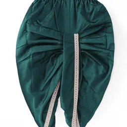 Babyhug Woven Dobby Full Sleeves Foil Printed & Embroidered Kurta Dhoti Set - Dark Green image 5