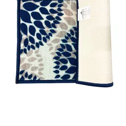 Athom Trendz White & Blue Printed Premium Anti-slip Doormat image 3