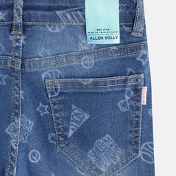 Allen Solly Junior Girls Skinny Fit Mildly Distressed Light Fade Printed Stretchable Jeans image 2