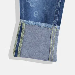 Allen Solly Junior Girls Skinny Fit Mildly Distressed Light Fade Printed Stretchable Jeans image 5