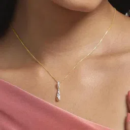 Mia by Tanishq Diamond 14k (585) Yellow Gold Pendant for Women-picture-24