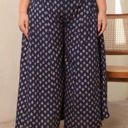Juniper Navy Printed Palazzos-picture-18