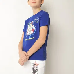 Jack & Jones Junior Navy Printed T-Shirt image 3