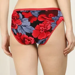 AROUSY Red & Blue Printed Bikini Panties - Pack Of 6 image 3