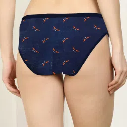 AROUSY Red & Blue Printed Bikini Panties - Pack Of 6 image 3