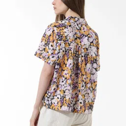 Only Lavender & White Viscose Floral Print Shirt image 3