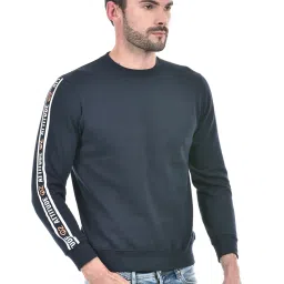Integriti Dark Navy Regular Fit Printed Sweatshirt image 3