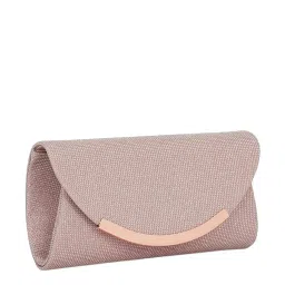 Forever Glam by Pantaloons Rose Gold Embellished Clutch image 3