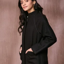 Fabindia Black Regular Fit Jacket image 3