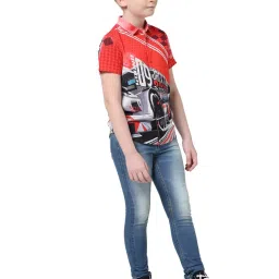 Jack & Jones Junior Boys Red & Black Printed Shirt image 3