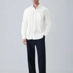 The Souled Store Pristine Cotton Linen Shirt image 3
