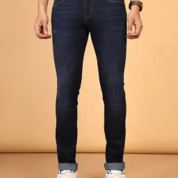 Wrangler Skanders Dark Blue Slim Fit Low Rise Jeans-picture-16