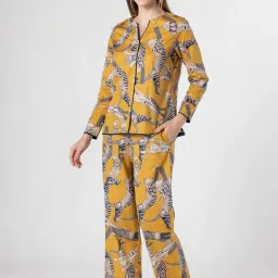 SAY Yellow Printed Pyjamas Set image 3