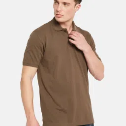 Octave Brown Regular Fit Polo T-Shirt image 3