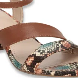 Allen Solly Women's Tan Ankle Strap Sandals image 4