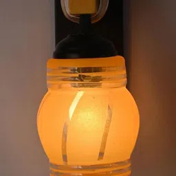 SOMIL Yellow Glass Cylinder Printed Wall Lamps-picture-41