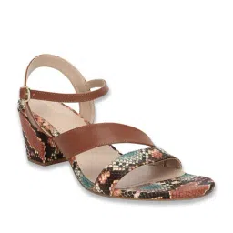 Allen Solly Women's Tan Ankle Strap Sandals image 2