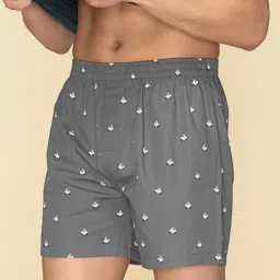 XYXX Vespa Grey Cotton Relaxed Fit Printed Boxers image 3