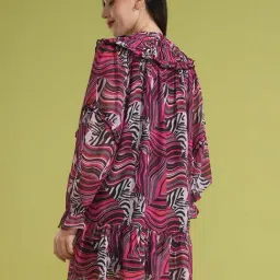 Globus Multicolor Printed A Line Dress image 2