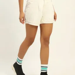 MADAME White Regular Fit Shorts image 3