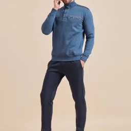 Sweet Dreams Navy Melange Regular Fit Sweatshirt & Trackpants Set image 3