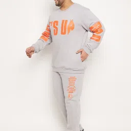 Club York Grey Regular Fit Printed Trackpants image 3