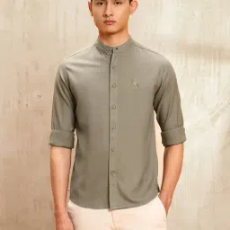 U.S. Polo Assn. Denim Co. Mint Green Cotton Regular Fit Shirt-picture-29