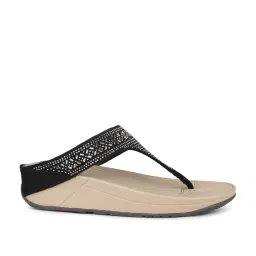 Inc.5 Women's Black Thong Wedges image 3
