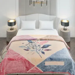 Monte Carlo Beige Polyester Printed Double Bed Winter Blanket Vista Plus 2 Ply with Emboss One image 3