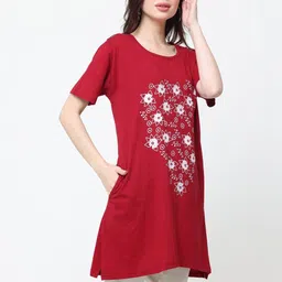GLAMSYSTYLE Women Floral 2 Printed 1 T-shirt image 2