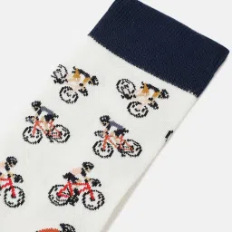 Lindbergh White Self Design Socks image 3