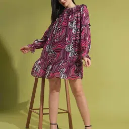 Globus Multicolor Printed A Line Dress image 4