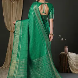 Anouk Woven Design Zari Banarasi Saree image 3