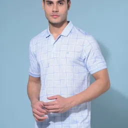 Crimsoune Club Blue Slim Fit Printed Polo T-Shirt image 3