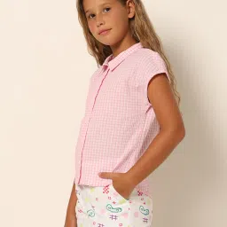 VERO MODA GIRL Pink Checks Shirt image 3