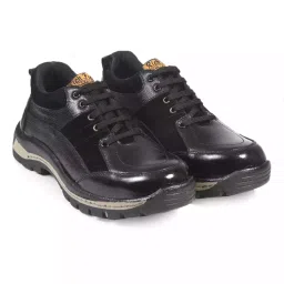 Rich Field Steel Toe Safety Shoe Genuine Leather Low Ankle Size UK 10 Black, SGS1127BK-picture-18