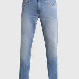 Jack & Jones Light Blue Denim Cotton Skinny Fit Jeans image 5