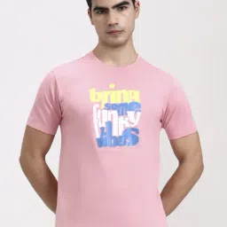 Greenfibre Pink Slim Fit Printed T-Shirt-picture-27
